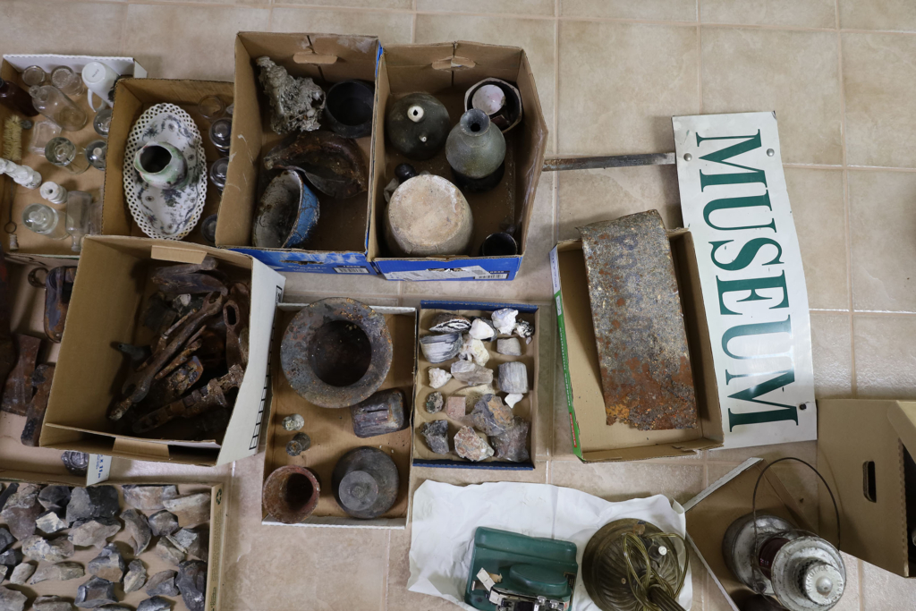 Objects salvaged from the Lytton Museum