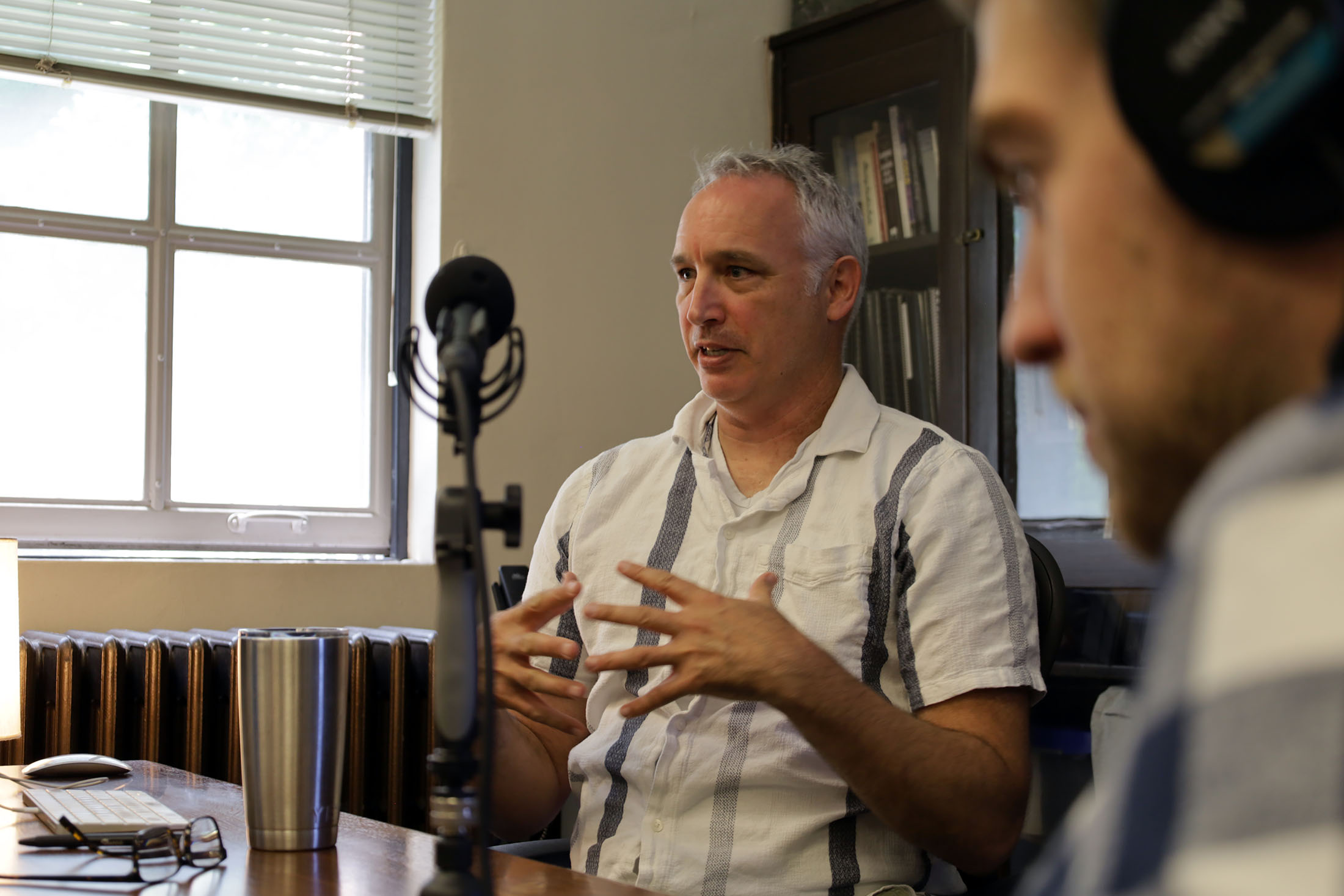 Paul White in his office at the University of Nevada, Reno. Photo by Jessica Ng.