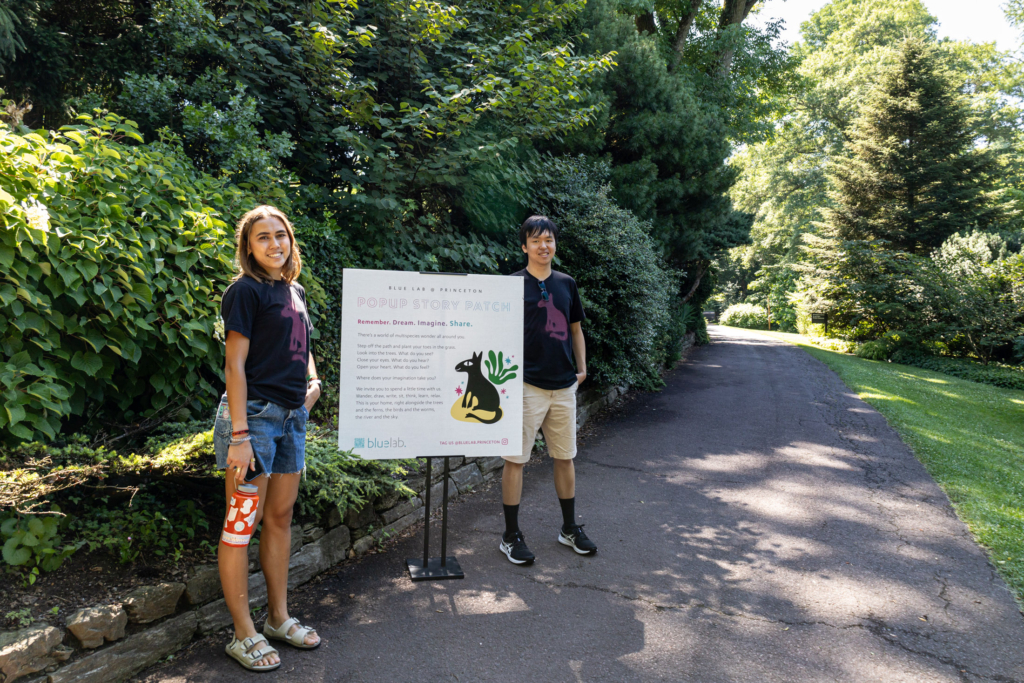 Blue Lab interns Hannah Riggins and Chris Bao