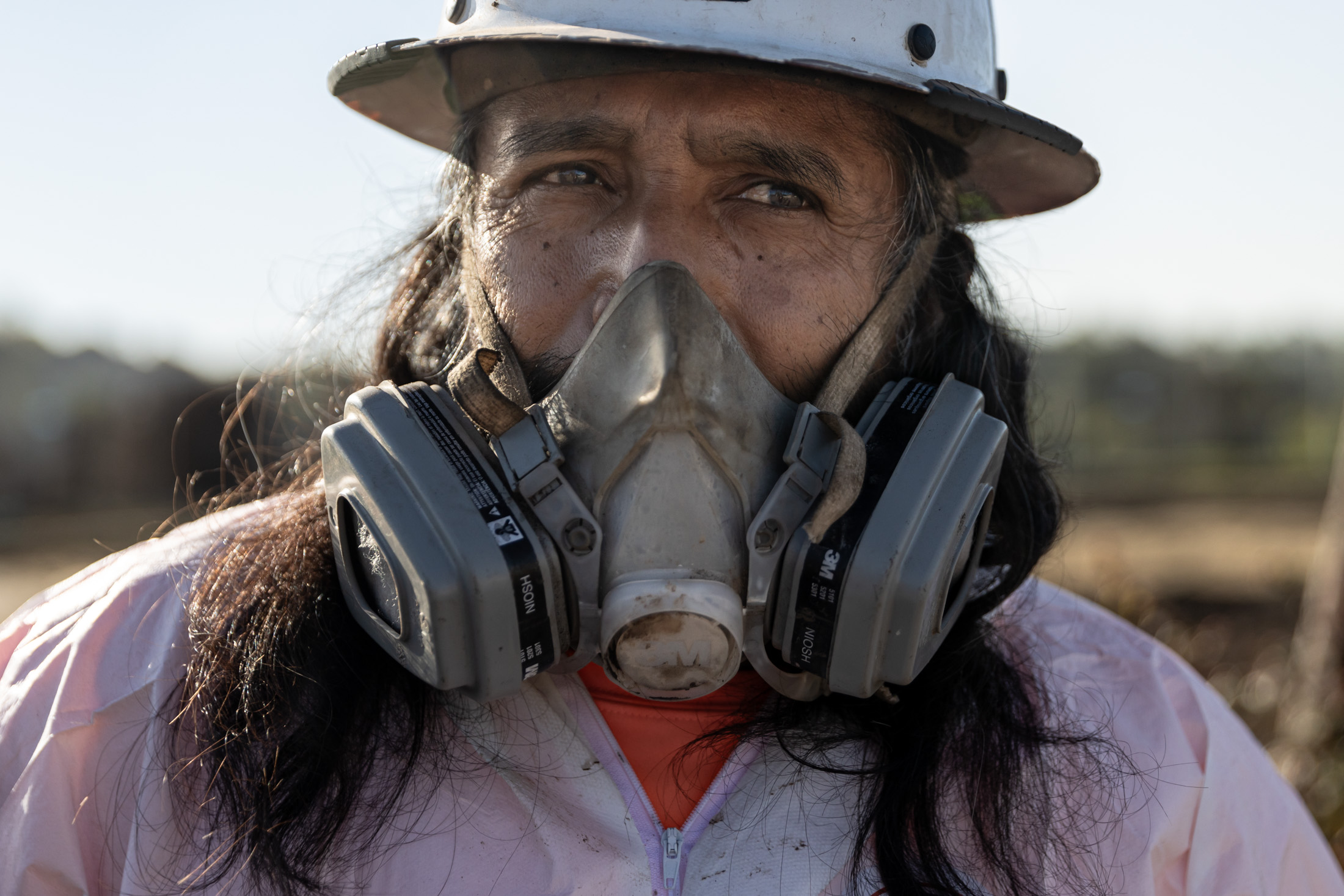 Portrait of Raul, a Palisades Fire cleanup worker