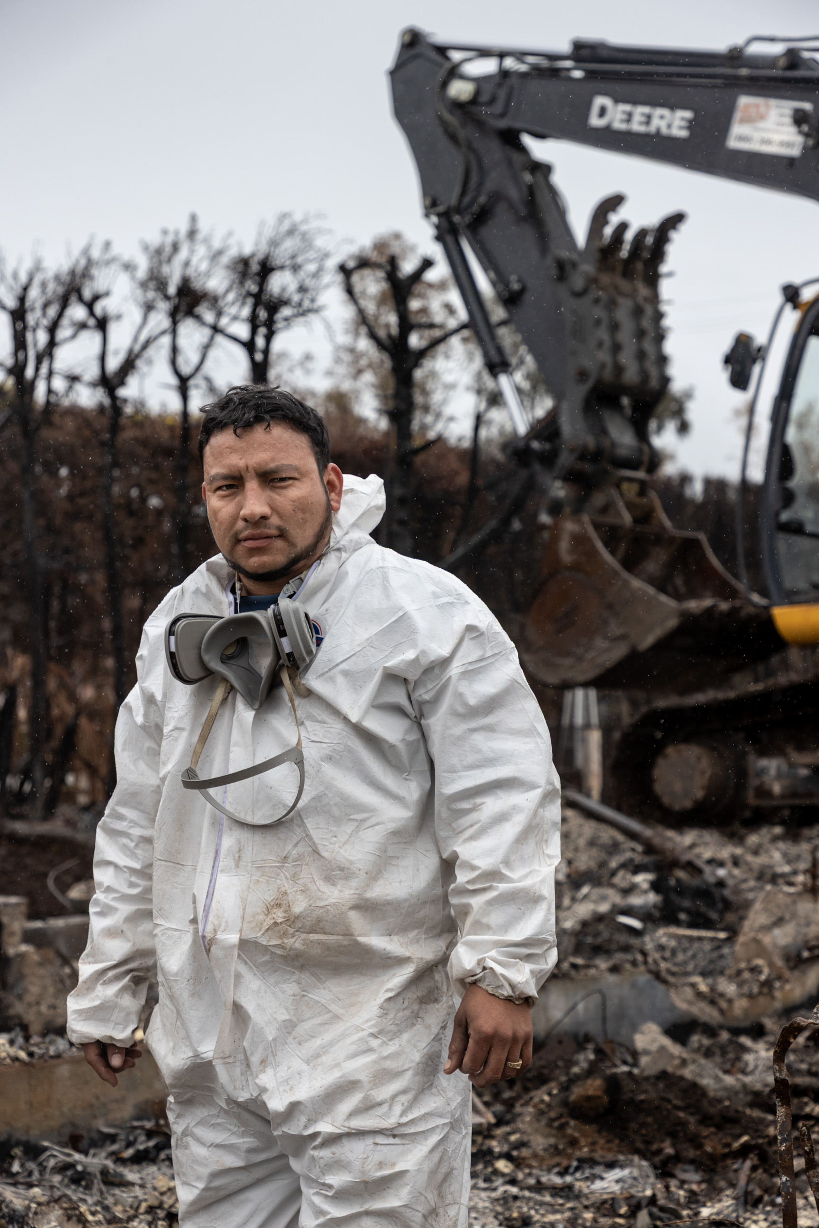 Portrait of Brayan, a Palisades Fire cleanup worker