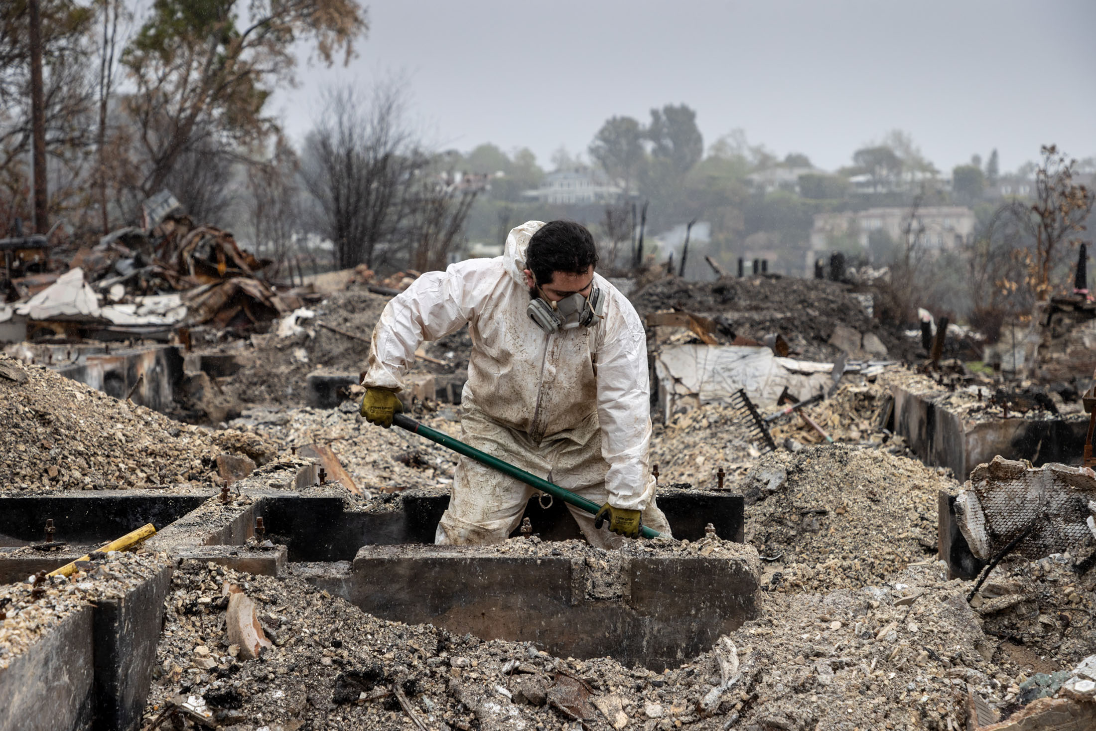 Portrait of Alex, a Palisades Fire cleanup worker