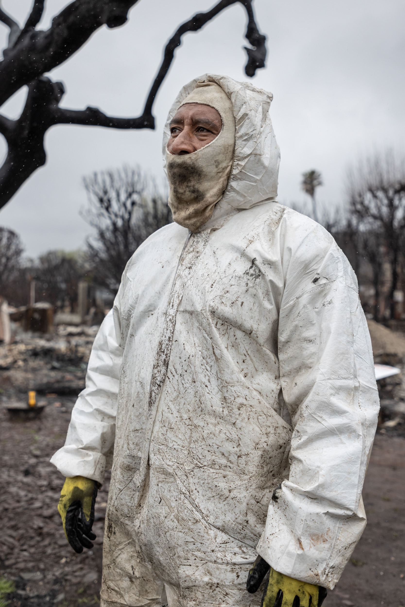 Portrait of Luis, a Palisades Fire cleanup worker
